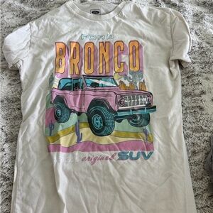 Ford Bronco Graphic Tee - White and Pink